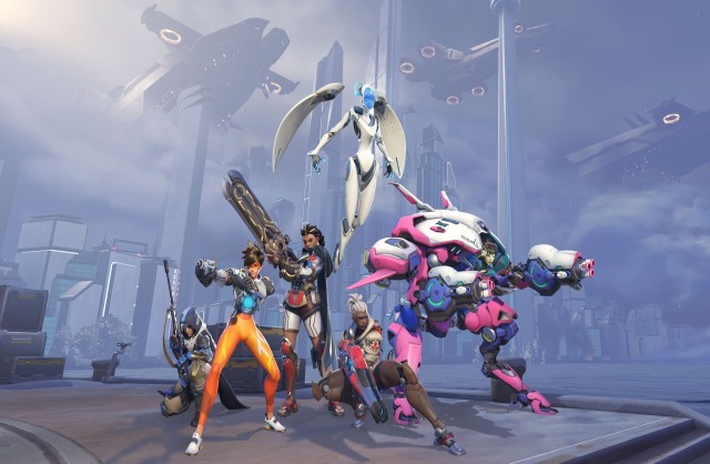Image of characters of Overwatch, a PC games with realistic graphics and FPS gameplay